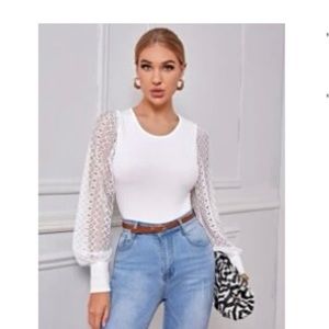 Shein blouse. Lave lantern sleeve.